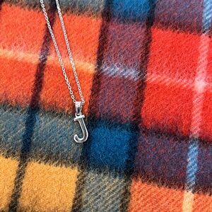 NWT Silver Chain Initial Necklace